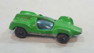 Vintage Hot Wheels Redlines 1973 Light Green Double Vision W.  Cover