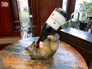 A Charming Wine Bottle Holder Rack Alsation,  German Shepherd Guzzler,  Gift