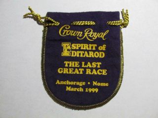 Crown Royal Whisky Small Bag - Spirit Of Iditarod The Last Great Race March 1999