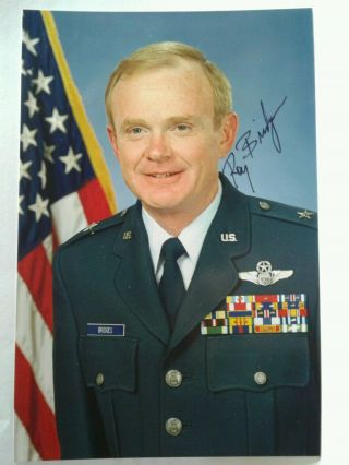 Roy Bridges Hand Signed Autograph 4x6 Photo - Nasa Astronaut & Air Force Pilot