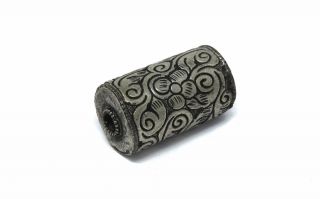 Tibetan Silver Repoussee Beads Barrel Loose Was $16.  00