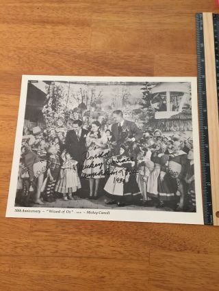 Mickey Carroll Wizard Of Oz Autograph - A Collectors Must Have