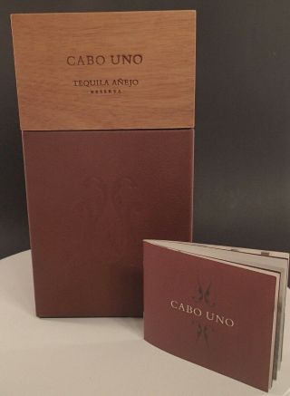 Capo Uno Tequila Anejo Decanter Handmade Leather/wooden Box (box Only)