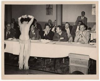 Vintage Photo: Stripper Dancing At " Piggly Wiggly Grocery " Executive Meeting
