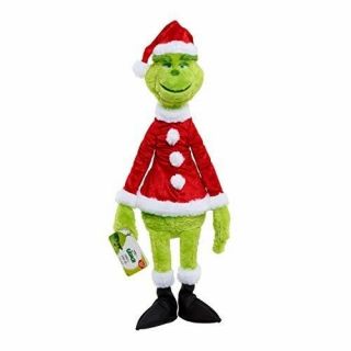 Grinch Plush Gift Set With Removable Santa Suit,  Green