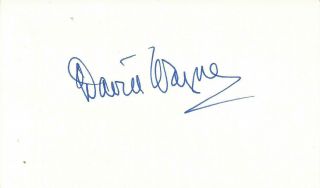 David Wayne Batman Mad Hatter And Vintage In - Person Signed Card D.  1995
