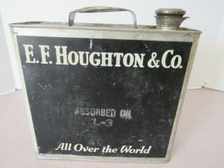 Rare Vtg Ef Houghton Oil 1 Gallon Can