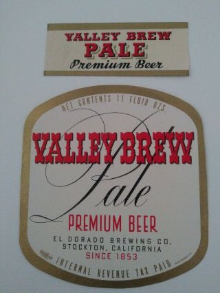 Ca - Irtp - Valley Brew Pale - 11oz - El Dorado Brg Co - Stockton - A6980