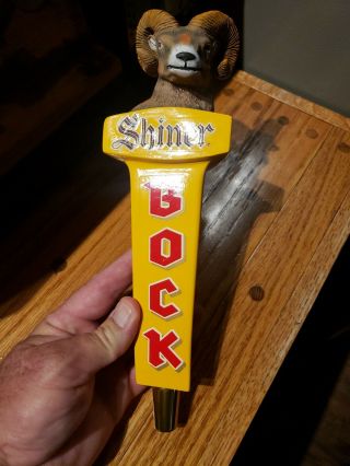 Shiner Bock Ram Head Beer Tap Handle