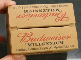 Budweiser Millennium Zippo Windproof Lighter in Budweiser Case 2