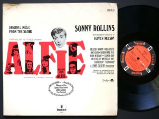 Sonny Rollins Alfie Lp Impulse As - 9111 Us 1966 Rvg Kenny Burrell Oliver Nelson