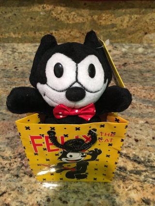 Felix The Cat In Bag Plush Stuffed Toy Gift Bag