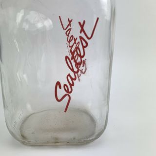 Vintage Sealtest Half Gallon Milk Jar Jug With Plastic Handle Deposit Bottle 2