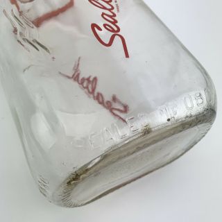 Vintage Sealtest Half Gallon Milk Jar Jug With Plastic Handle Deposit Bottle 5