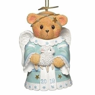 Cherished Teddies Angel Bear Dated 2019 Teddy Bears Christmas Ornament Halo
