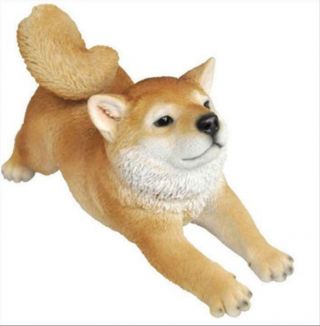 Resin Dog Shiba Inu Stretch
