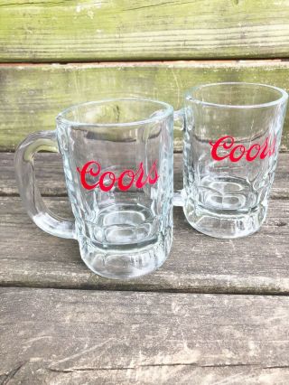 Coors Beer Mugs Vintage Barware Glassware