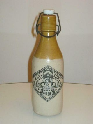 Stunning Antique Hay & Sons Aberdeen Stone Ginger Beer Bottle