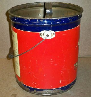 Vintage SKELLY Tagolene 5 Gallon Lubricant Tin Can w/ Parts Washer Tray / Bucket 2