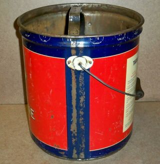 Vintage SKELLY Tagolene 5 Gallon Lubricant Tin Can w/ Parts Washer Tray / Bucket 4