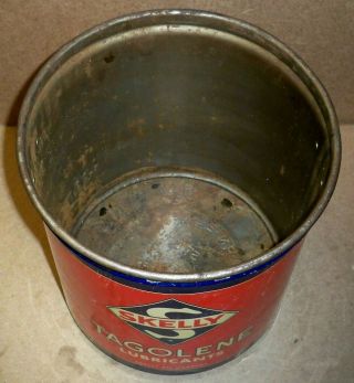 Vintage SKELLY Tagolene 5 Gallon Lubricant Tin Can w/ Parts Washer Tray / Bucket 5