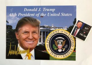 Donald Trump 45th President 81/2 " X11 On Card Stock Photo Portrait Picture,  Decal