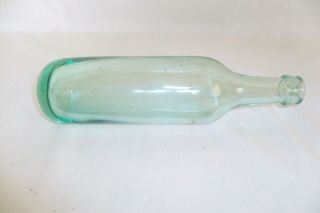 Vintage Round Bottom Beer Bottle Blob Aqua Green