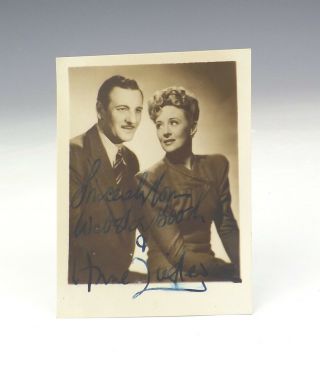 In Signed - Webster Booth & Anne Ziegler Autographed Photograph