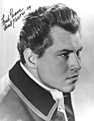 Fred Crane - Gone With The Wind (scarlets Beau) Dennis Cole Beefcake Actor Signed