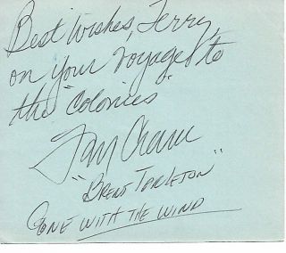 FRED CRANE - Gone With The Wind (Scarlets Beau) DENNIS COLE Beefcake actor signed 2