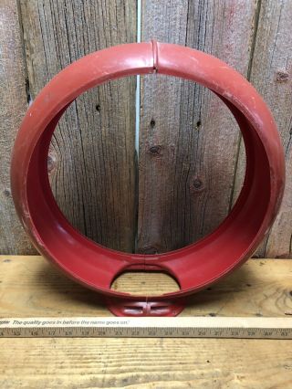 Red Antique Gas Pump Globe Ring Lense Holder Cap Colite 216