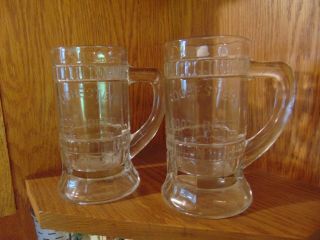 Vintage Rochester Root Beer Mugs Thick Glass