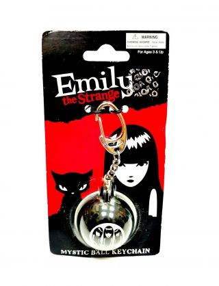 2007 Emily The Strange Mystic Ball Keychain Rare Vhtf
