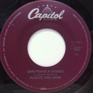 John Lennon Give Peace A Chance 1994 Purple Label Black Vinyl 7 " 45 Beatles