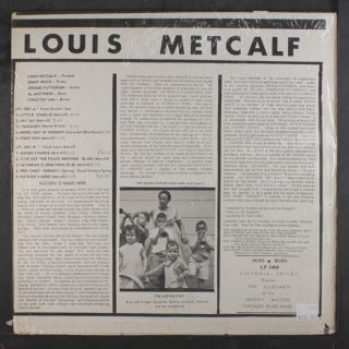 LOUIS METCALF: I ' ve Got The Peace Brother Blues LP (shrink,  corner ding) Jazz 2