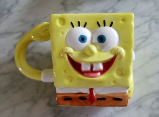 Spongebob Squarepants Two Faces Coffee Mug 2003 Viacom