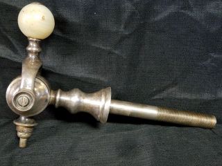 Antique Vintage Soda Fountain Dispenser Marble Ball Silver Plated Syrup Tap