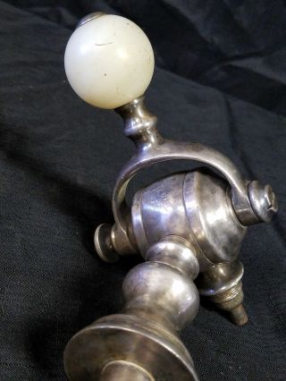 Antique Vintage Soda Fountain Dispenser Marble Ball Silver plated Syrup Tap 5