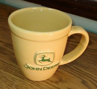 John Deere Yellow Mug " Rare " Made In Usa