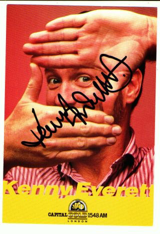 Kenny Everett Radio Dj And Comedian Signed Capital Gold Postcard