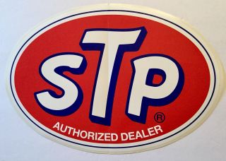 Stp Large Vinyl Sticker 12 Inch Racing Dealer Nascar Race Car Oil