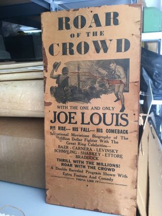 Roar Of The Crowd Joe Louis Mutoscope Arcade Sign - Boxing Match