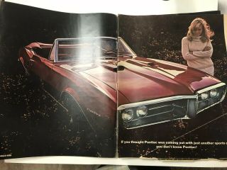 1967 Pontiac Firebird 13x20” 2 Page Ad - Great Garage Decor