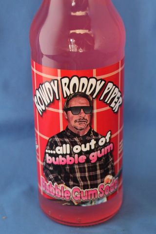 Collectible Rowdy Roddy Piper All Out Of Bubble Gum Soda Bottle