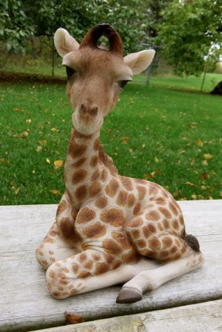 Baby Giraffe Figurine Decoration Ornament Resin Lifelike African Animal