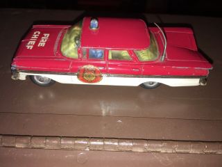 Vintage Corgi Toys Diecast Chevrolet Impala Fire Chief Car