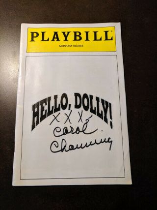 Carol Channing Signed Playbill