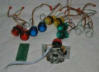 Eg Starts 10X 5V Led Lit Arcade Push Buttons With Micro Switches & Joystick 2