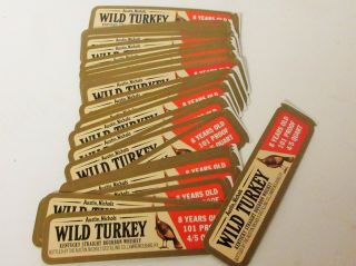 100 Vintage Wild Turkey Whiskey Decanter Labels