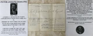 Us Congressman York City Sheriff Tammany Hall Senator Document Signed 1909